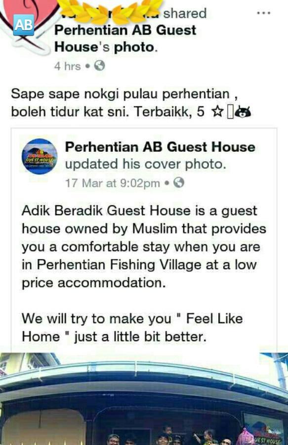 Perhentian Ab Guest House Kampong Pasir Hantu Exteriör bild